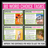 Word Choice Bell Ringers - Improving Vocabulary Weekly Practice Activity Slides