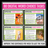 Word Choice Bell Ringers - Improving Vocabulary Weekly Digital Practice Activity