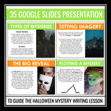 Halloween Writing Assignment - Writing a Mystery Halloween Narrative - Digital