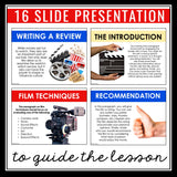Movie Review Writing - Presentation and Activities for Writing a Film Review