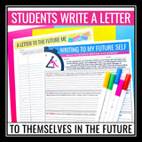 First Day of School Writing Activity - Back to School Writing to My Future Self