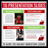 Christmas Nonfiction Reading & Assignments Yes, Virginia, There Is A Santa Claus