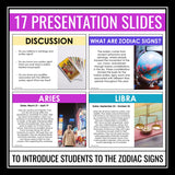 Character Analysis Assignment - Zodiac Horoscopes Activity for Character Traits