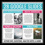 Caged Bird by Maya Angelou - Digital Poetry Lesson, Assignments, and Activities