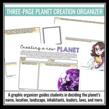 A Wrinkle in Time Activity - Design a New Planet Assignment Fun Novel Project