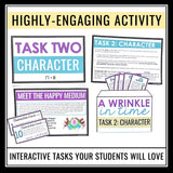 A Wrinkle in Time Escape Room Review Activity for Madeleine L'Engle's Novel