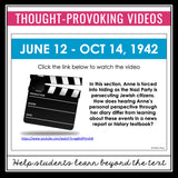 Anne Frank The Diary of a Young Girl Writing Prompts - Videos & Journal Topics