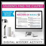 Back to School Team Building Activity - Close Reading Digital Inference Mystery