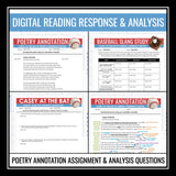 Casey at the Bat by Ernest Lawrence Thayer Digital Poetry Slides & Assignments