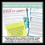 Cause and Effect Presentation & Nonfiction Escape Room Reading Activity