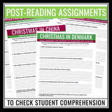 Christmas Around the World Reading Comprehension - Nonfiction Assignments