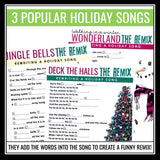 Christmas Parts of Speech Activity - Rewriting Holiday Carols Song Lyrics Remix