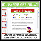 Christmas Figurative Language Assignments - Literary Devices Digital Activity