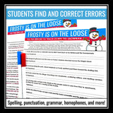 Christmas Grammar Worksheet Assignment Grammar Activity - Frosty the Snowman