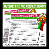 Christmas Grammar Worksheet Assignment Grammar Activity - Gingerbread House