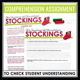 Christmas Reading Comprehension - History of Stockings Article & Assignment