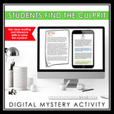 Christmas Close Reading Digital Inference Mystery - Who Stole Santa's Gifts?