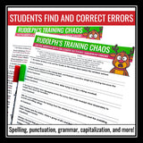 Christmas Grammar Worksheet Assignment Grammar Activity - Rudolph the Reindeer