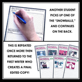 Christmas Writing Activity - Snowball Writing Narrative Holiday Writing Activity