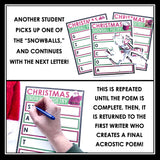 Christmas Writing Activity - Snowball Writing Collaborative Poetry Writing