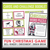 Christmas Word Puzzles Brain Teasers Game - Logic Rebus Word Sense Brain Break