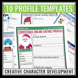 Christmas Writing Activity - Holiday Character Dating Profiles Assignments