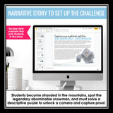 Descriptive Text Structure Slides & Digital Nonfiction Reading Escape Activity