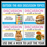 Funny Discussion Topics - 40 Creative Discussion Slides & Cards for Middle High