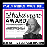 End of the Year Awards - Famous People Edition Student Award Certificates