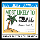 End of the Year Awards - Most Likely To Edition Student Award Certificates Vol 4