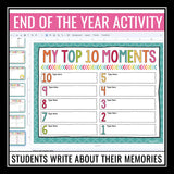 End of the Year Digital Memory Book - Writing Assignment for the End of the Year