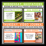 English Bell Ringers - Lit Terms, Prompts, Writing - Digital Print Bundle Vol 1