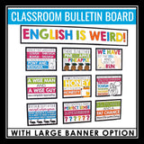 English Posters Classroom Bulletin Board Decor - 40 English is Weird Posters