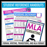 Essay Writing Handouts, Graphic Organizers, Checklists, MLA, and Rubric