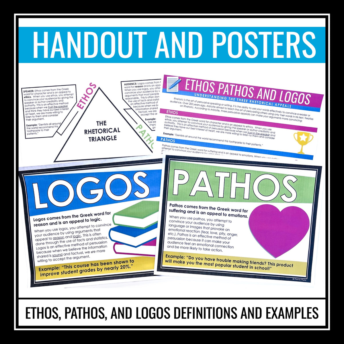 Ethos Pathos Logos Persuasive Rhetorical Appeals - Presentation & Acti ...