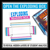 Story Elements Craft Novel or Short Story Reading Assignment - Exploding Box