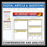 Nonfiction Reading Comprehension Digital Article & Activities Cliff Young Farmer