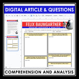 Nonfiction Reading Comprehension Digital Article & Activities Felix Baumgartner