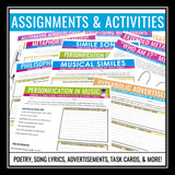 Figurative Language Activities, Assignments, & Slides Bundle - Literary Devices