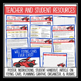 Socratic Seminar - Flying Cars Discussion Slides, Graphic Organizers, & Handouts