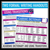 Formal Writing Style - Academic Essay Writing Presentation, Handouts, & Activity