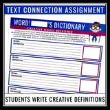 Freak the Mighty Assignment - Create a Dictionary of Vocabulary Words