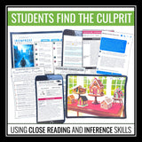 Christmas Reading Inference Mystery - Who Destroyed the Gingerbread House?