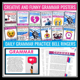 Grammar Activity Bundle - Activities, Assignments, Slides, Posters, Task Cards