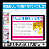 Grammar Bell Ringers - Editing Grammar, Punctuation, & Spelling Digital Tasks