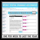 Grammar Activity - Correcting Grammar Errors in Emails Assignments - Digital