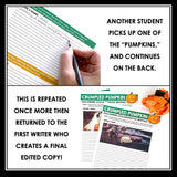 Halloween Writing Activity - Crumpled Pumpkin Collaborative Writing Assignment