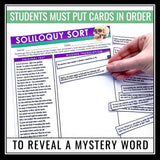 Hamlet To Be Or Not To Be Soliloquy Activity - Modern Translation Sorting Game
