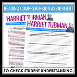 Harriet Tubman Biography, Slides & Questions - Black History & Women's History