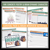 Hatchet Activity Bundle - Creative Novel Activities and Assignments Gary Paulsen